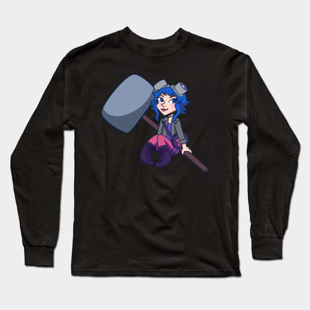 Mini Ramona Flowers (Blue) Long Sleeve T-Shirt by emmydragonartz 